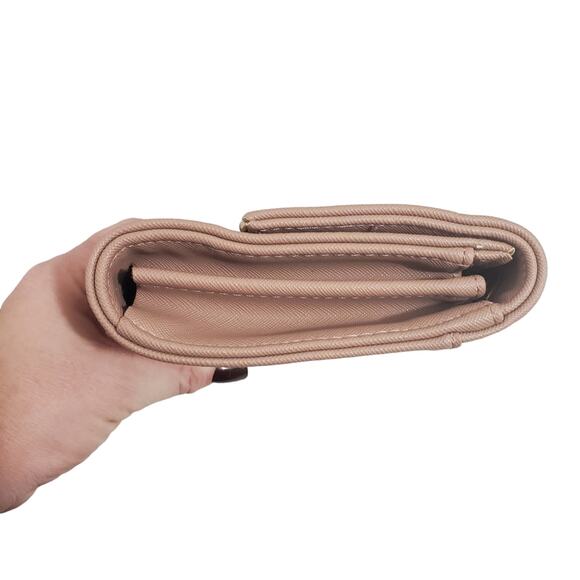 Madison West | Flap Lasercut Handbag Clutch with Interior Pocket and Card Slots - Picture 7 of 11